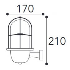 Additional picture of Santorini Outdoor Wall Light 181 Aged Copper