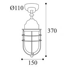Additional picture of Torcia Fixed Porch Light 1854 Aged Copper Opal Glass