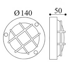 Additional picture of Cocci Flush Light With Grille 187 Aged Copper