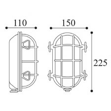 Additional picture of Tortuga Bulkhead Flush Outdoor Wall Light Unlacquered Brass