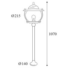 Additional picture of Betulle Meduim Pillar Light 2056 Aged Copper