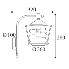 Additional picture of Onda Projection Arm Light 2071 Aged Copper