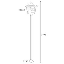 Additional picture of Onda Large Pillar Light 2076 Aged Copper