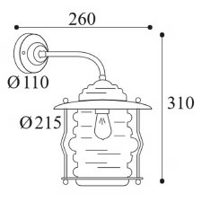 Additional picture of Onda Wall Bracket Light 2080 Aged Copper