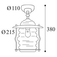 Additional picture of Onda Porch Fixed Light 2083 Aged Copper