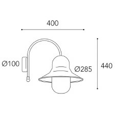 Additional picture of Campanula Hook Arm Light 2091 Aged Copper