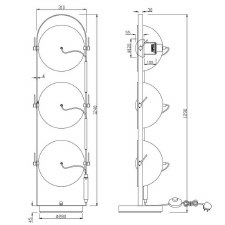 Additional picture of Stage 3 Light Floor Lamp Black & Gold
