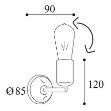 Additional picture of Lumen Adjustable Light 3090 Aged Copper