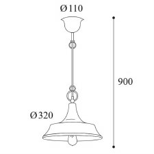 Additional picture of Atelier Pendant Light 3120 Aged Copper 320mm