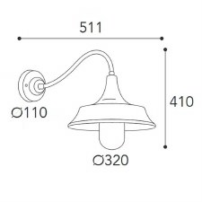 Additional picture of Atelier Outdoor Wall Light 3123 Aged Copper Clear Glass