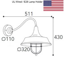 Additional picture of Atelier Caged Wall Light 3330 Aged Copper Clear Glass