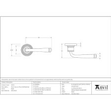 Additional picture of From The Anvil Avon Rose Door Handle Beehive Black