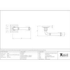 Additional picture of From The Anvil Regency Rose Door Handle Square Black