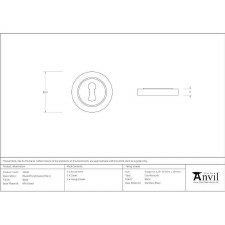 Additional picture of From The Anvil Round Escutcheon Plain Black