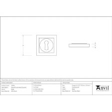Additional picture of From The Anvil Round Escutcheon Square Black