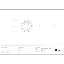 Additional picture of From The Anvil Round Euro Profile Escutcheon Art Deco Black