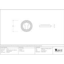 Additional picture of From The Anvil Round Euro Profile Escutcheon Beehive External Beeswax