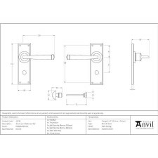 Additional picture of From The Anvil Avon Bathroom Door Handles Polished Bronze