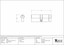 Additional picture of From The Anvil Euro Lock Cylinder 45/45 Polished Bronze Key Alike