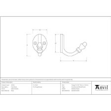 Additional picture of From The Anvil Acorn Coat Hook 45910 Satin Chrome