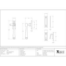 Additional picture of From The Anvil Avon Window Fastener Polished Bronze