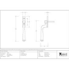 Additional picture of From The Anvil Avon Espag Window Handle Polished Bronze
