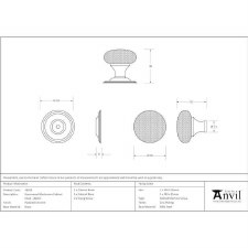 Additional picture of From The Anvil Hammered Mushroom Cabinet Knob 38 Polished Chrome