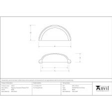 Additional picture of From The Anvil Regency Concealed Drawer Pull Black