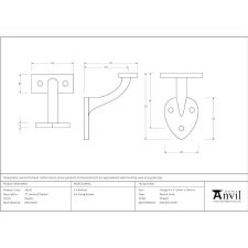 Additional picture of From The Anvil Handrail Bracket 46141 Small Pewter