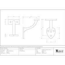 Additional picture of From The Anvil Handrail Bracket 46142 Medium Pewter