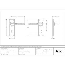 Additional picture of From The Anvil Newbury Hammered Door Lock Handles Polished Chrome