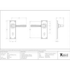 Additional picture of From The Anvil Newbury Hammered Door Lock Handles Aged Bronze