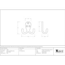 Additional picture of From The Anvil Celtic Double Robe Hook Satin Chrome