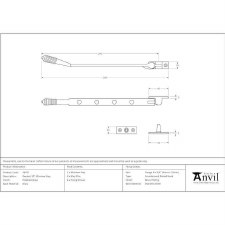 Additional picture of From The Anvil Reeded Window Stay 10" Polished Brass