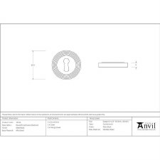 Additional picture of From The Anvil Round Escutcheon Beehive Matt Black