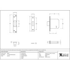 Additional picture of From The Anvil 5 Lever Deadlock 3" Stainless Steel