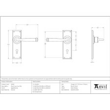 Additional picture of From The Anvil Avon Lever Door Lock Handles Aged Bronze