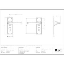 Additional picture of From The Anvil Avon Lock Handles Euro Profile Aged Bronze