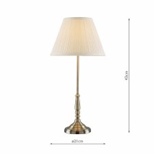 Additional picture of Laura Ashley Elliot Table Lamp Antique Brass with Shade