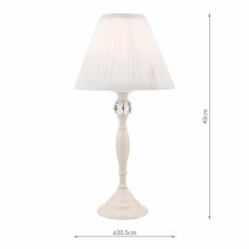 Additional picture of Laura Ashley Ellis Table Lamp Satin Cream with Shade