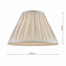 Additional picture of Laura Ashley Fenn Silk Shade 10" Silver
