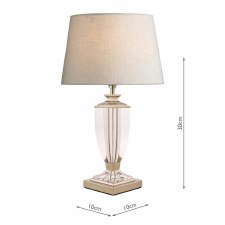 Additional picture of Laura Ashley Carson Table Lamp Base Small Polished Nickel