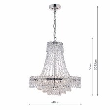 Additional picture of Laura Ashley Enid 5 Light Cut Glass Chandelier Medium
