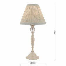Additional picture of Laura Ashley Ellis Table Lamp Satin Grey with Shade