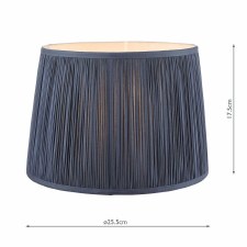 Additional picture of Laura Ashley Hemsley Pleat Shade 10" Midnight Blue