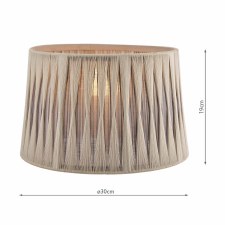 Additional picture of Laura Ashley Pleated Shade 12" Grey and Charcoal