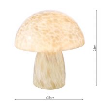 Additional picture of Addie Mushroom Table Lamp White Confetti Glass