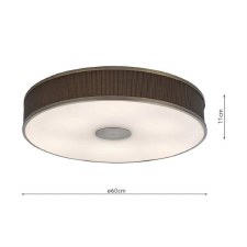 Additional picture of Alvaro 6 Light Flush Ceiling Light Antique Bronze & Brown Shade