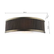 Additional picture of Alvaro Wall Light Antique Bronze & Brown Shade
