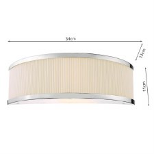 Additional picture of Alvaro Wall Light Polished Chrome & Ivory Shade